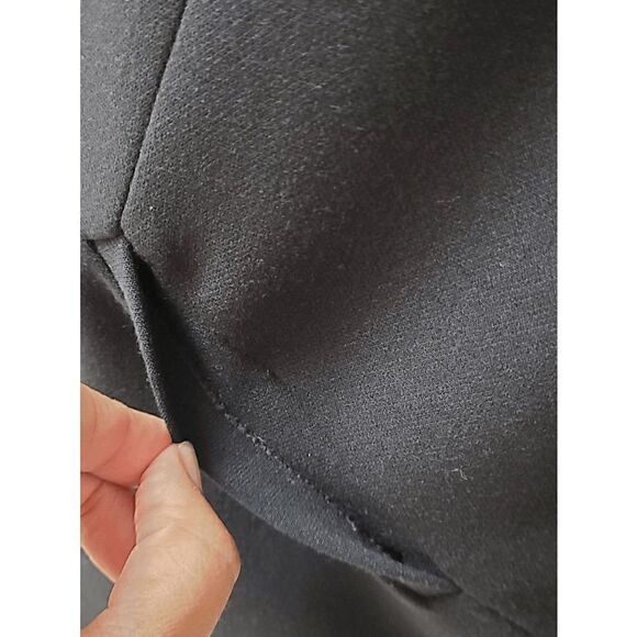 🖤 HALOGEN Open Front Collarless Long Black Blazer Size XS - Picture 10 of 16